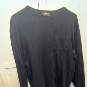 Express Men's Long Sleeve Black Tee